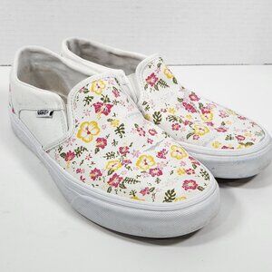 VANS | Classic Slip-on Canvas Tropical Floral Sneakers Size 9
